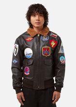Load image into Gallery viewer, Avirex Maverick II Leather Jacket - Brown - Front
