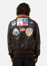 Load image into Gallery viewer, Avirex Maverick II Leather Jacket - Brown - Back

