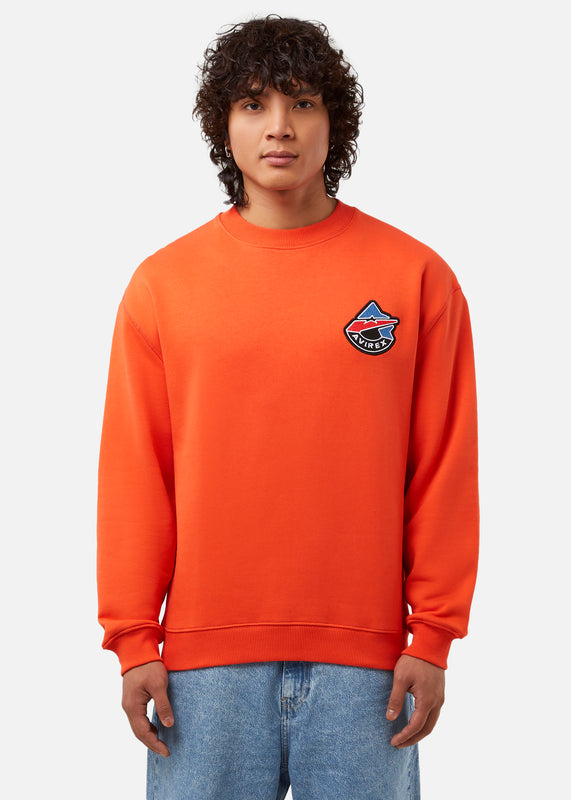 Avirex Advance Sweatshirt - Orange - Front