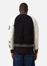 Load image into Gallery viewer, VINTAGE Fighter Squadron Wool &amp; Leather Jacket - Black - Back
