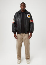 Load image into Gallery viewer, VINTAGE Scorpio Black Leather Jacket - Black - Full Body
