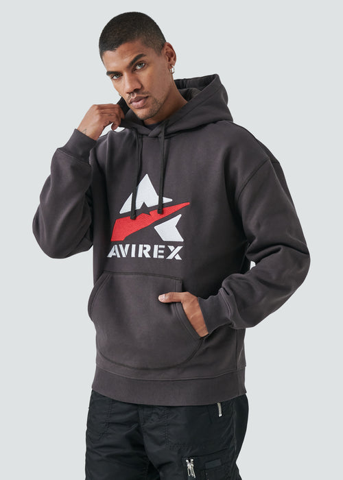 Avirex The Barksdale Hoody - Brown - Front