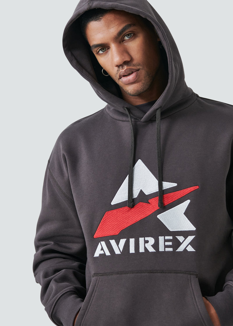 Load image into Gallery viewer, Avirex The Barksdale Hoody - Brown - Detail
