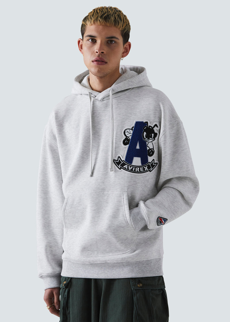 Load image into Gallery viewer, Avirex Parthian Hoody - Grey - Detail
