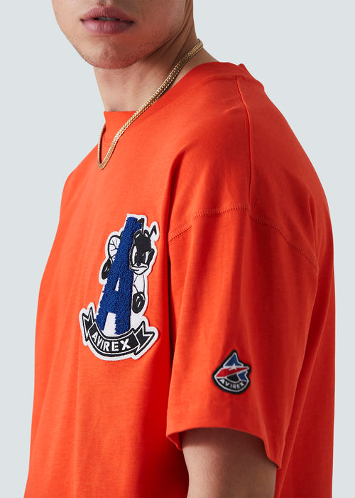 Avirex Falsonet T-Shirt - Orange - Detail