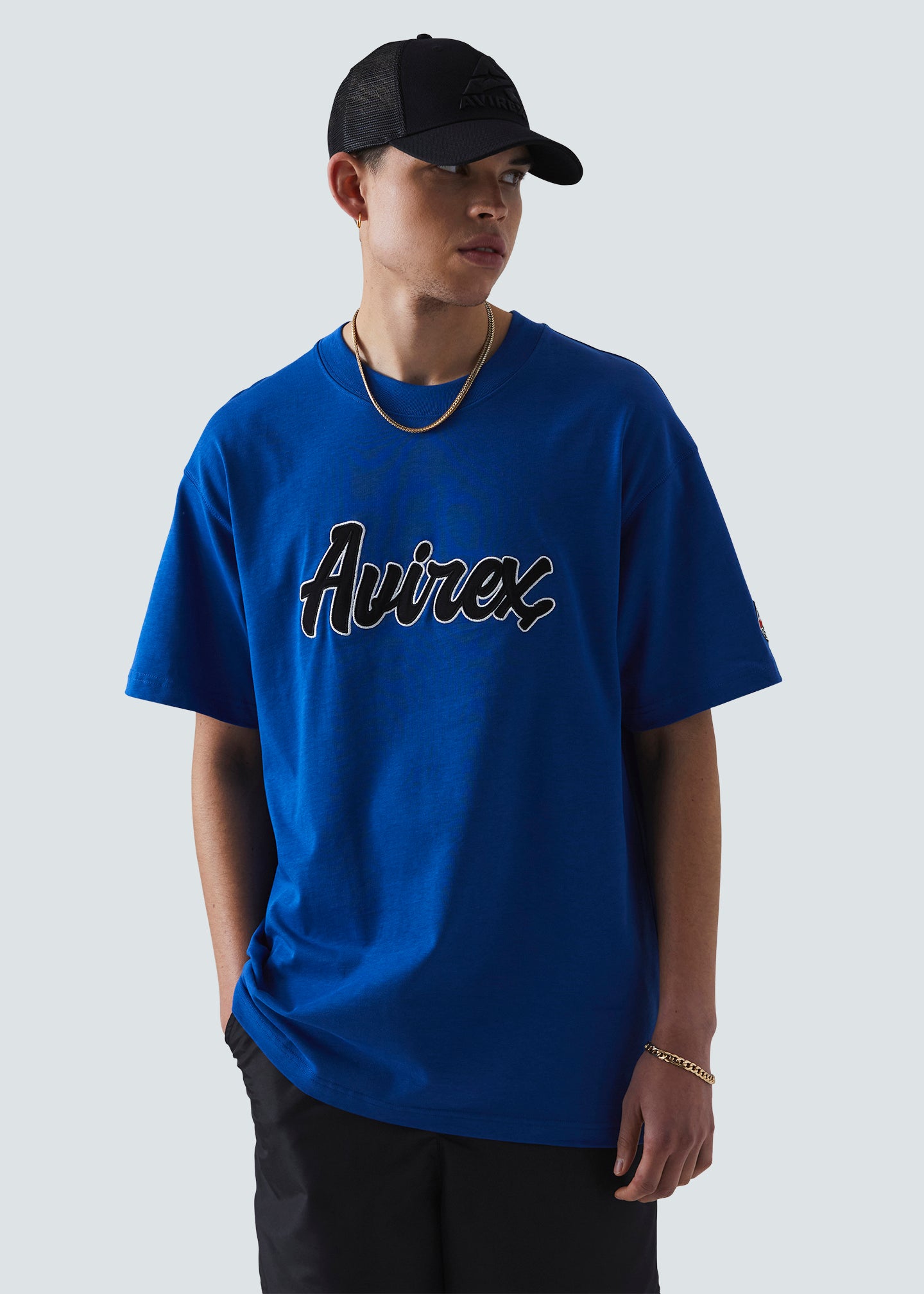 Avirex Onager T-Shirt - Blue - Front