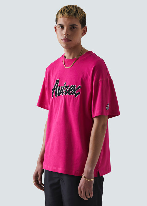 Avirex Onager T-Shirt - Pink - Front