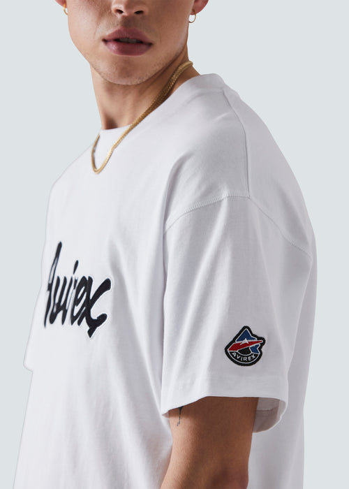 Avirex Onager T-Shirt - White - Detail