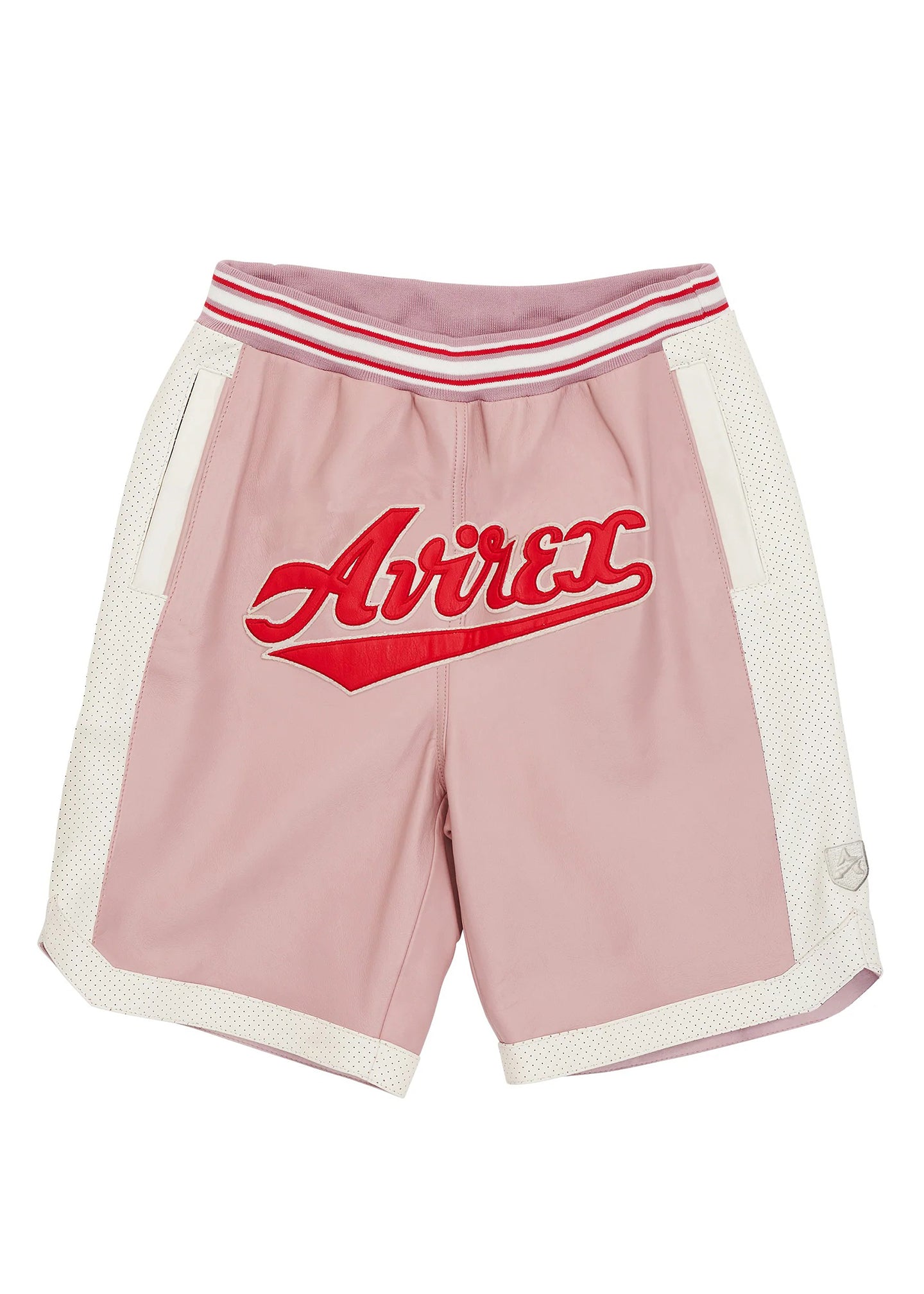 Avirex varsity leather short in pink