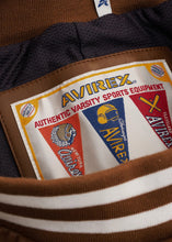 Load image into Gallery viewer, Avirex brown leather shorts. Speed tiger detail
