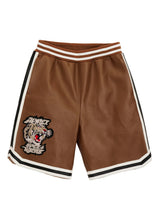 Load image into Gallery viewer, Avirex brown leather shorts. Speed tiger
